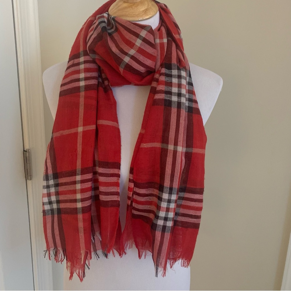 Red Plaid Scarf